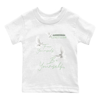 4s seafoam shirts to match jordans Free Yourself Be Yourself sneaker match tees Air Jordan 4 Abundance match shoes to clothes SNRT Sneaker Tees Youth Baby White 2 tee