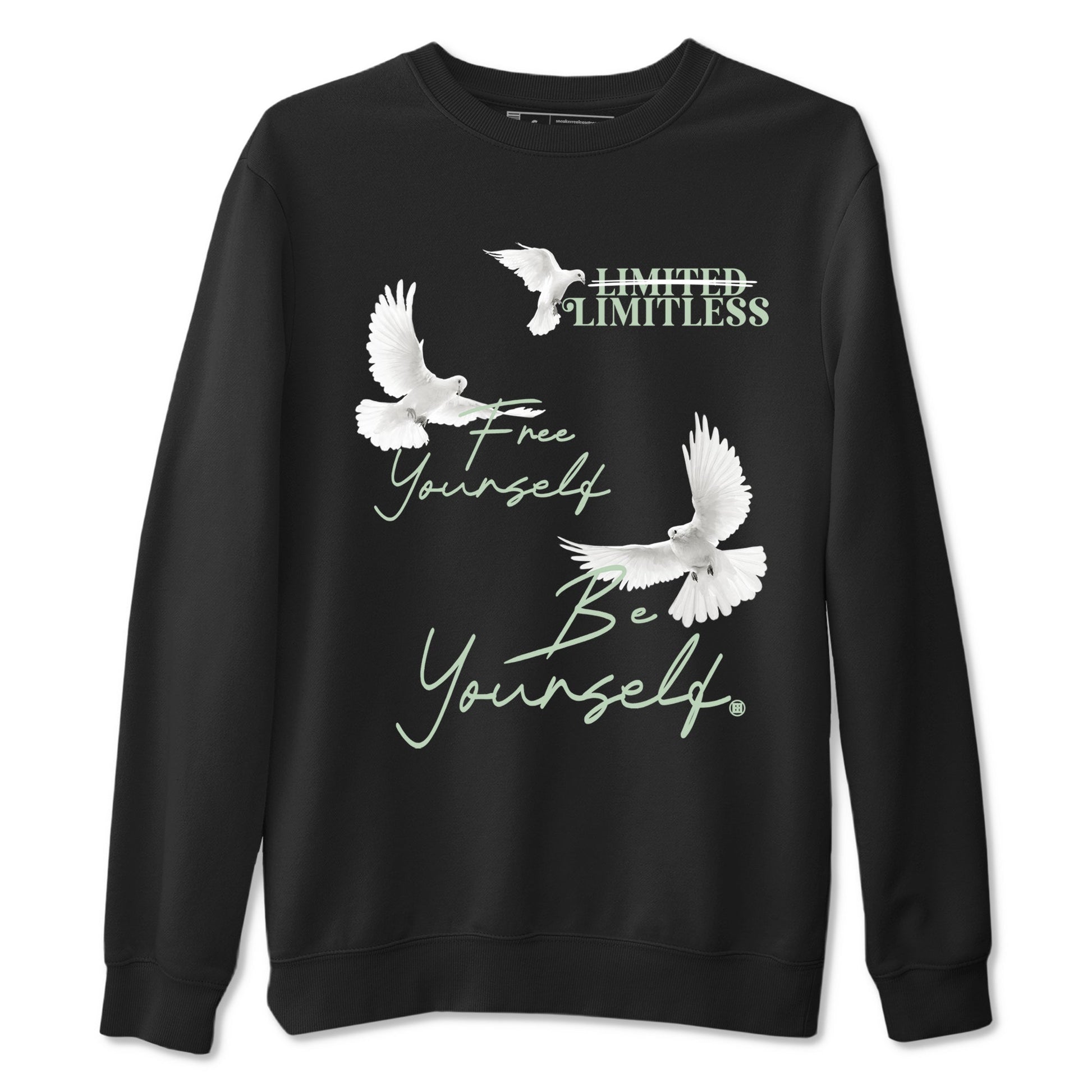 4s seafoam shirts to match jordans Free Yourself Be Yourself sneaker match tees Air Jordan 4 Abundance match shoes to clothes SNRT Sneaker Tees unisex cotton Black 2 shirts