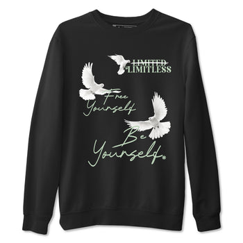 4s seafoam shirts to match jordans Free Yourself Be Yourself sneaker match tees Air Jordan 4 Abundance match shoes to clothes SNRT Sneaker Tees unisex cotton Black 2 shirts