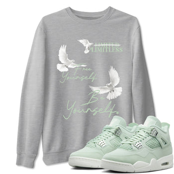 4s seafoam shirts to match jordans Free Yourself Be Yourself sneaker match tees Air Jordan 4 Abundance match shoes to clothes SNRT Sneaker Tees unisex cotton Heather Grey 1 shirts