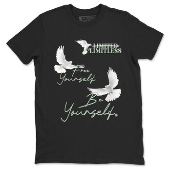 4s seafoam shirts to match jordans Free Yourself Be Yourself sneaker match tees Air Jordan 4 Abundance match shoes to clothes SNRT Sneaker Tees unisex cotton Black 2 shirts