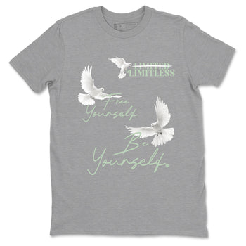 4s seafoam shirts to match jordans Free Yourself Be Yourself sneaker match tees Air Jordan 4 Abundance match shoes to clothes SNRT Sneaker Tees unisex cotton Heather Grey 2 shirts