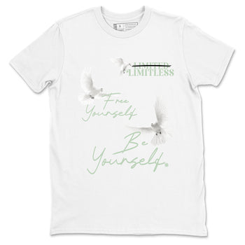 4s seafoam shirts to match jordans Free Yourself Be Yourself sneaker match tees Air Jordan 4 Abundance match shoes to clothes SNRT Sneaker Tees unisex cotton White 2 shirts