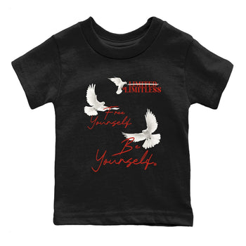 4s Brick By Brick best t shirts to wear with jordans Free Yourself Be Yourself sneaker match tees Nigel Sylvester x Air Jordan 4 Brick by Brick match shoes to clothes SNRT Sneaker Tees Youth Baby Black 2 tee