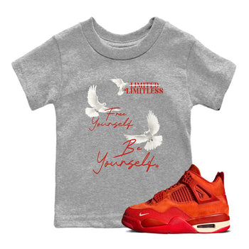 4s Brick By Brick best t shirts to wear with jordans Free Yourself Be Yourself sneaker match tees Nigel Sylvester x Air Jordan 4 Brick by Brick match shoes to clothes SNRT Sneaker Tees Youth Baby Heather Grey 1 tee
