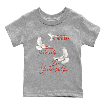 4s Brick By Brick best t shirts to wear with jordans Free Yourself Be Yourself sneaker match tees Nigel Sylvester x Air Jordan 4 Brick by Brick match shoes to clothes SNRT Sneaker Tees Youth Baby Heather Grey 2 tee