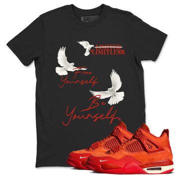 4s Brick By Brick best t shirts to wear with jordans Free Yourself Be Yourself sneaker match tees Nigel Sylvester x Air Jordan 4 Brick by Brick match shoes to clothes SNRT Sneaker Tees unisex cotton Black 1 shirts