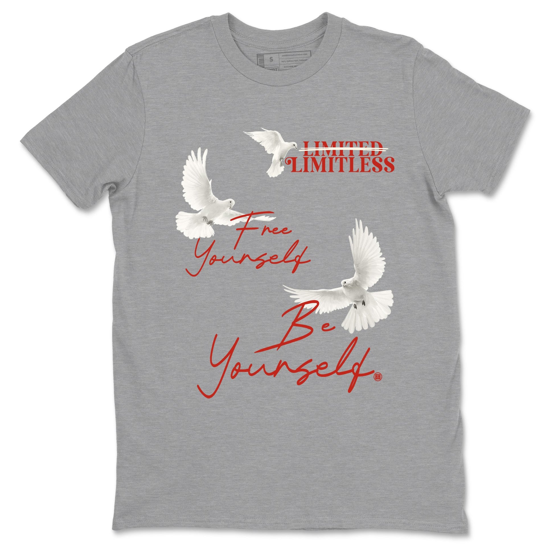 4s Brick By Brick best t shirts to wear with jordans Free Yourself Be Yourself sneaker match tees Nigel Sylvester x Air Jordan 4 Brick by Brick match shoes to clothes SNRT Sneaker Tees unisex cotton Heather Grey 2 shirts