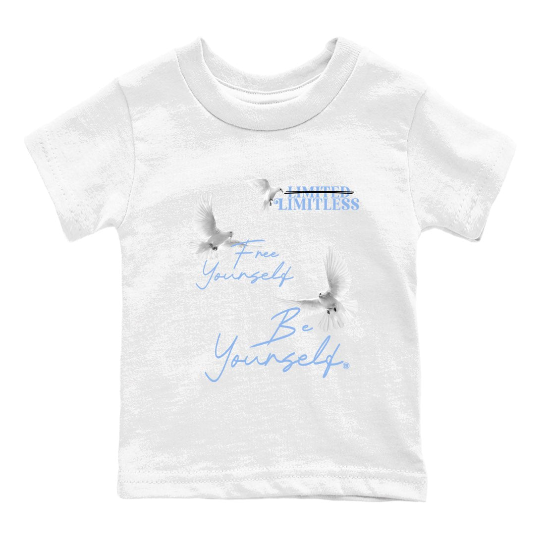 4s Forget Me Not shirts to match jordans Free Yourself Be Yourself graphic tees Air Jordan 4 Forget Me Not match shoes to clothes SNRT Sneaker Tees Youth Baby White 2 tee