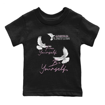 4s Orchid shirts to match jordans Free Yourself Be Yourself sneaker match tees Air Jordan 4 Orchid match shoes to clothes SNRT Sneaker Tees Youth Baby Black 2 tee