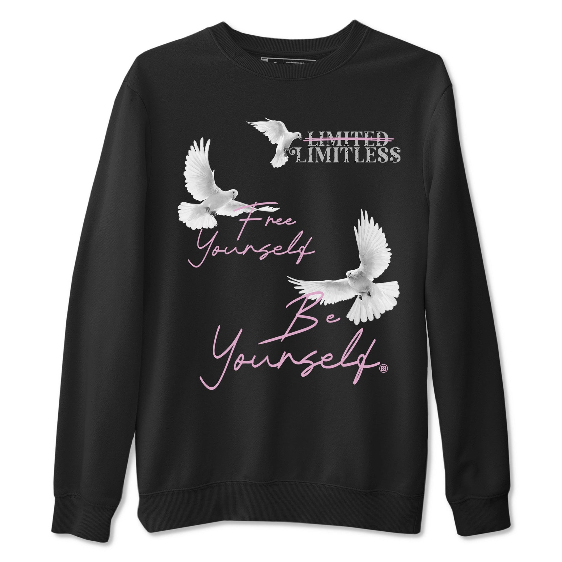 4s Orchid shirts to match jordans Free Yourself Be Yourself sneaker match tees Air Jordan 4 Orchid match shoes to clothes SNRT Sneaker Tees unisex cotton Black 2 shirts