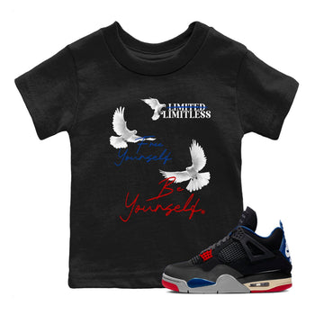 4s Rare shirts to match jordans Free Yourself Be Yourself sneaker match tees Air Jordan 4 Rare match shoes to clothes SNRT Sneaker Tees Youth Baby Black 1 tee
