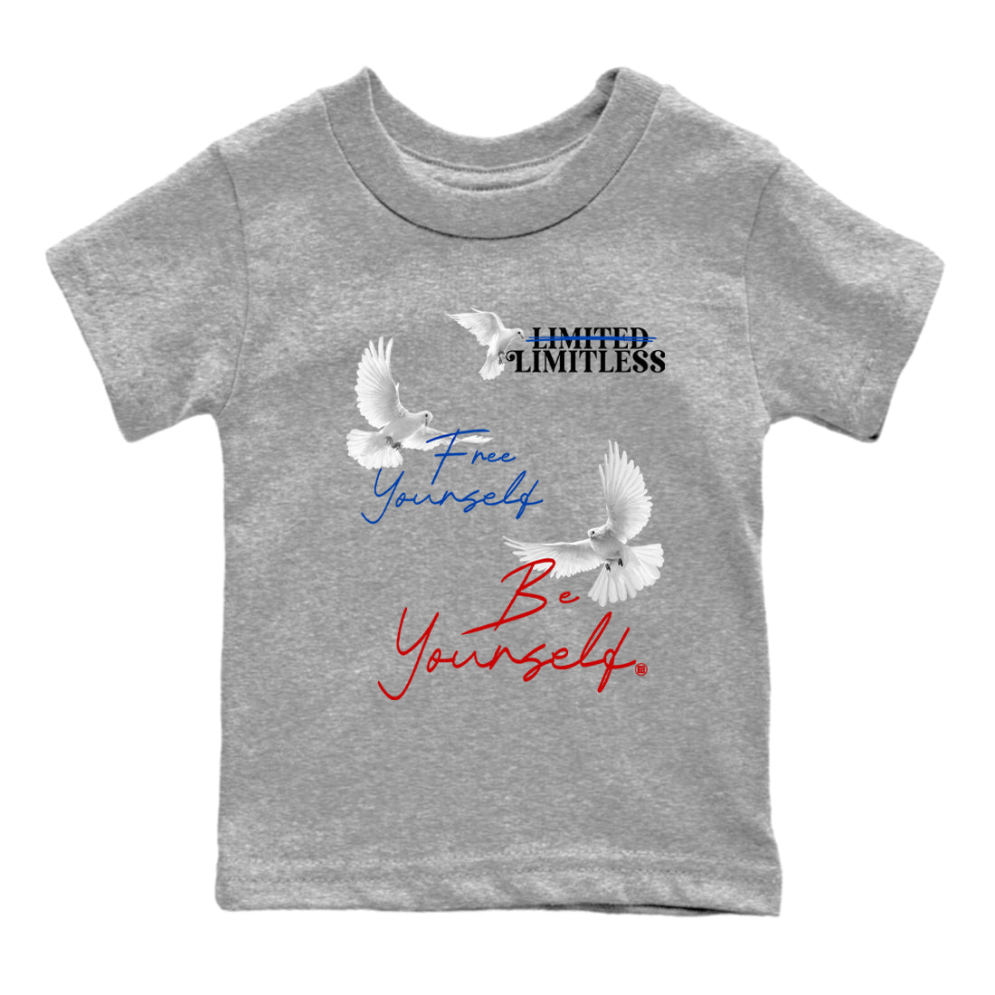4s Rare shirts to match jordans Free Yourself Be Yourself sneaker match tees Air Jordan 4 Rare match shoes to clothes SNRT Sneaker Tees Youth Baby Heather Grey 2 tee