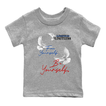4s Rare shirts to match jordans Free Yourself Be Yourself sneaker match tees Air Jordan 4 Rare match shoes to clothes SNRT Sneaker Tees Youth Baby Heather Grey 2 tee