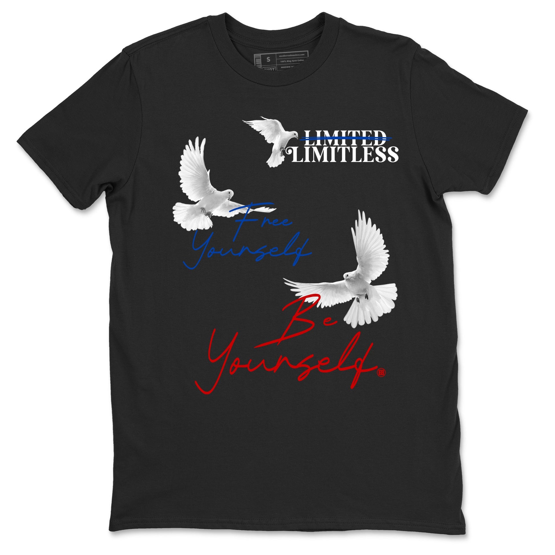 4s Rare shirts to match jordans Free Yourself Be Yourself sneaker match tees Air Jordan 4 Rare match shoes to clothes SNRT Sneaker Tees unisex cotton Black 2 shirts