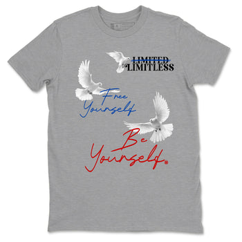 4s Rare shirts to match jordans Free Yourself Be Yourself sneaker match tees Air Jordan 4 Rare match shoes to clothes SNRT Sneaker Tees unisex cotton Heather Grey 2 shirts