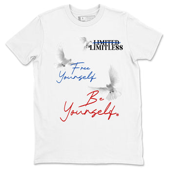 4s Rare shirts to match jordans Free Yourself Be Yourself sneaker match tees Air Jordan 4 Rare match shoes to clothes SNRT Sneaker Tees unisex cotton White 2 shirts