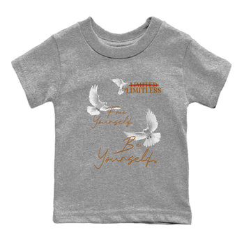 5s Archaeo Brown shirts to match jordans Free Yourself Be Yourself sneaker match tees Air Jordan 5 Archaeo Brown match shoes to clothes SNRT Sneaker Tees Youth Baby Heather Grey 2 tee