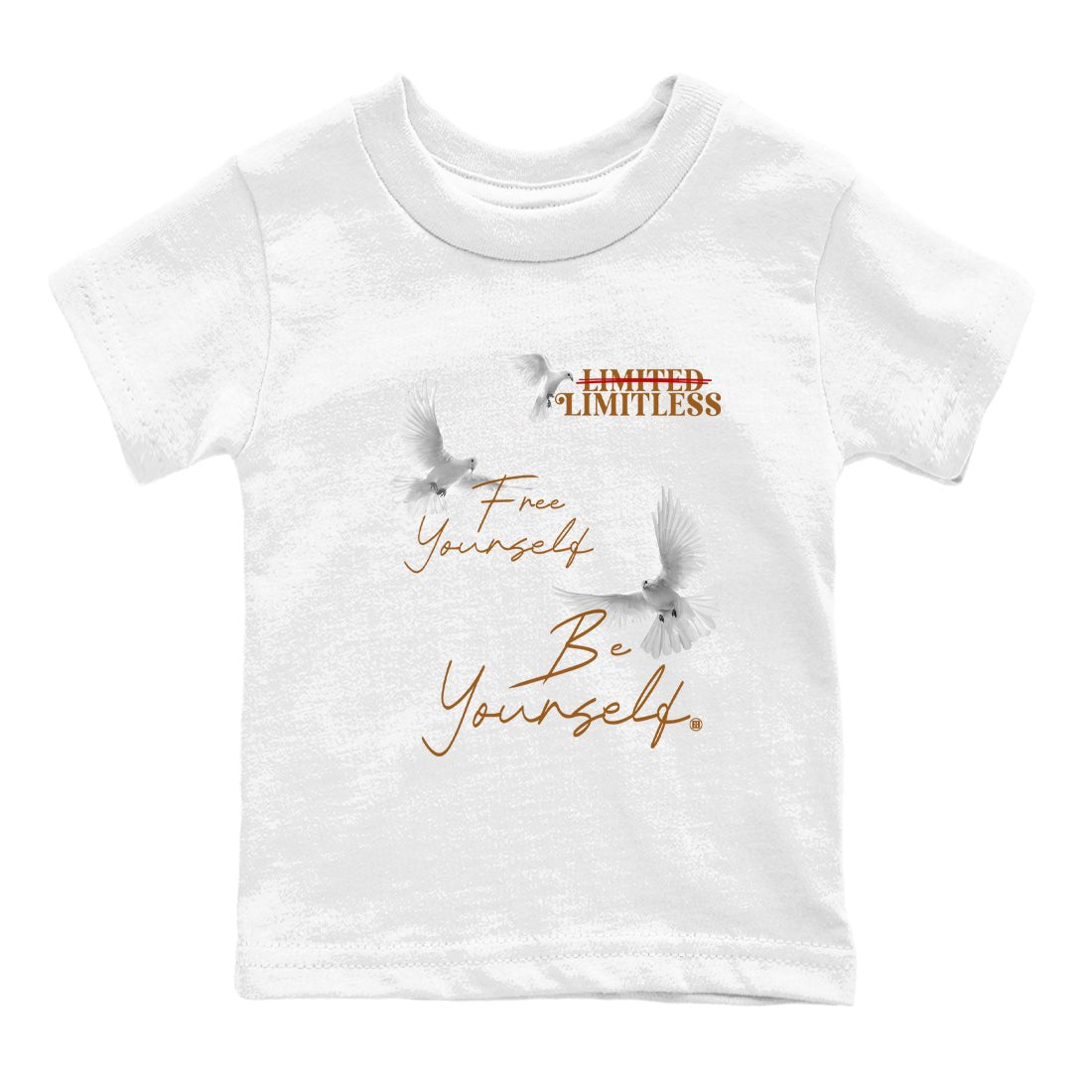 5s Archaeo Brown shirts to match jordans Free Yourself Be Yourself sneaker match tees Air Jordan 5 Archaeo Brown match shoes to clothes SNRT Sneaker Tees Youth Baby White 2 tee