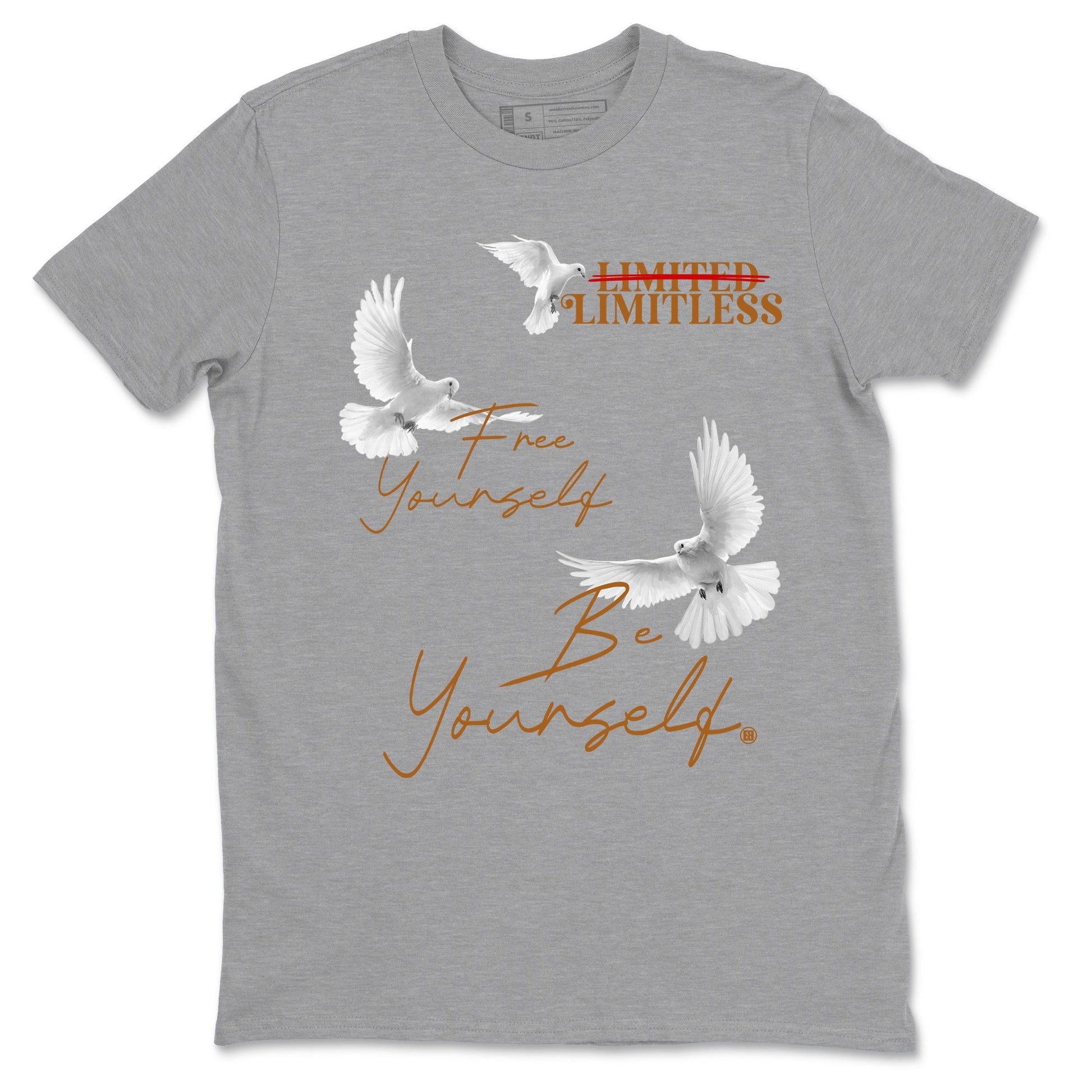 5s Archaeo Brown shirts to match jordans Free Yourself Be Yourself sneaker match tees Air Jordan 5 Archaeo Brown match shoes to clothes SNRT Sneaker Tees unisex cotton Heather Grey 2 shirts