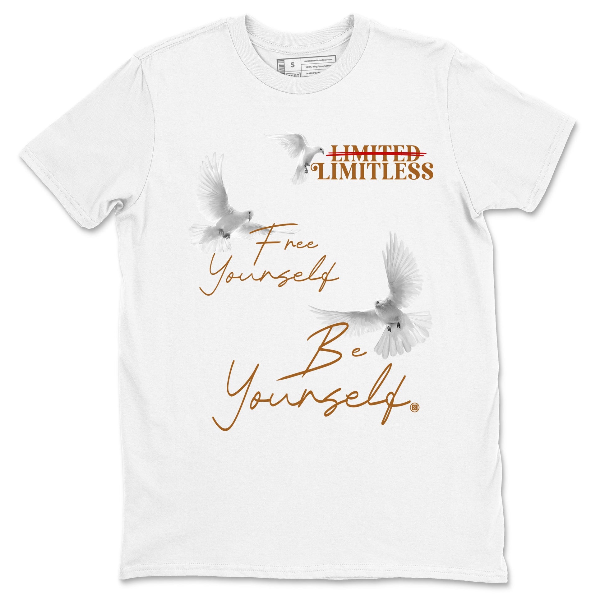 5s Archaeo Brown shirts to match jordans Free Yourself Be Yourself sneaker match tees Air Jordan 5 Archaeo Brown match shoes to clothes SNRT Sneaker Tees unisex cotton White 2 shirts