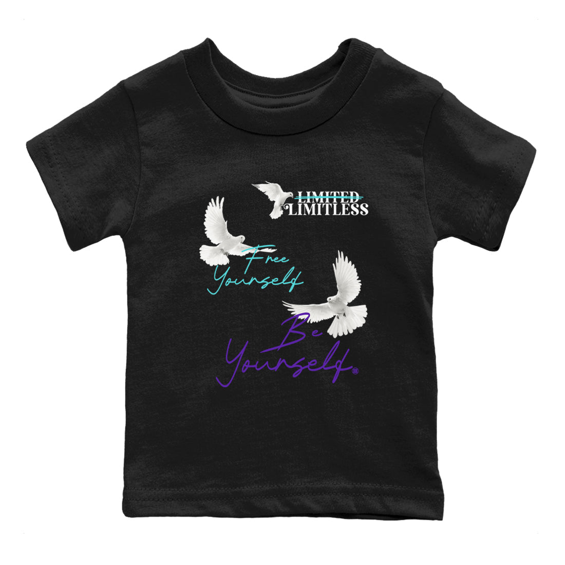 5s Grape shirts to match jordans Free Yourself Be Yourself sneaker match tees AJ5 Retro Grape match shoes to clothes SNRT Sneaker Tees Youth Baby Black 2 tee