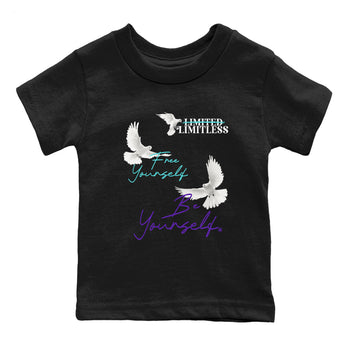 5s Grape shirts to match jordans Free Yourself Be Yourself sneaker match tees AJ5 Retro Grape match shoes to clothes SNRT Sneaker Tees Youth Baby Black 2 tee