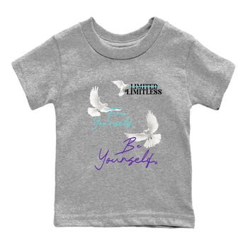 5s Grape shirts to match jordans Free Yourself Be Yourself sneaker match tees AJ5 Retro Grape match shoes to clothes SNRT Sneaker Tees Youth Baby Heather Grey 2 tee