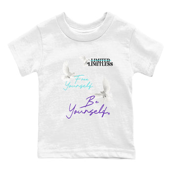 5s Grape shirts to match jordans Free Yourself Be Yourself sneaker match tees AJ5 Retro Grape match shoes to clothes SNRT Sneaker Tees Youth Baby White 2 tee