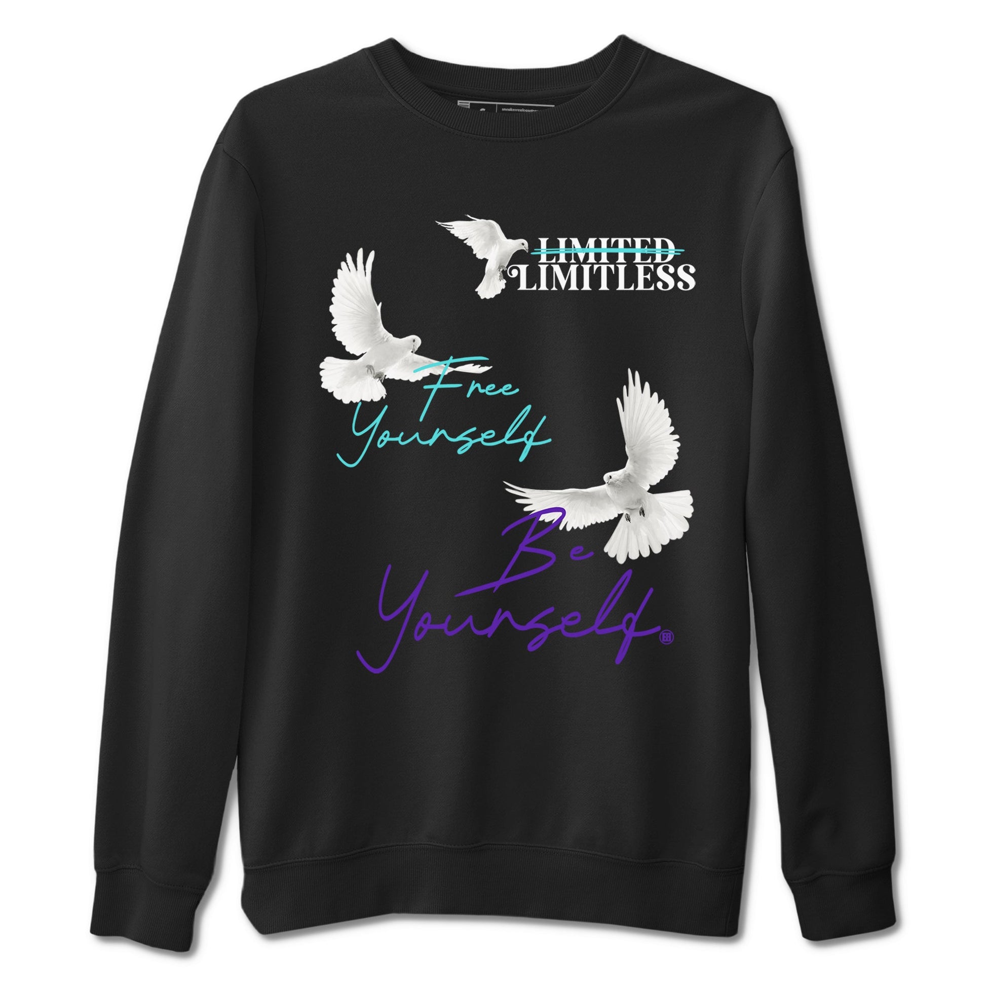 5s Grape shirts to match jordans Free Yourself Be Yourself sneaker match tees AJ5 Retro Grape match shoes to clothes SNRT Sneaker Tees unisex cotton Black 2 shirts