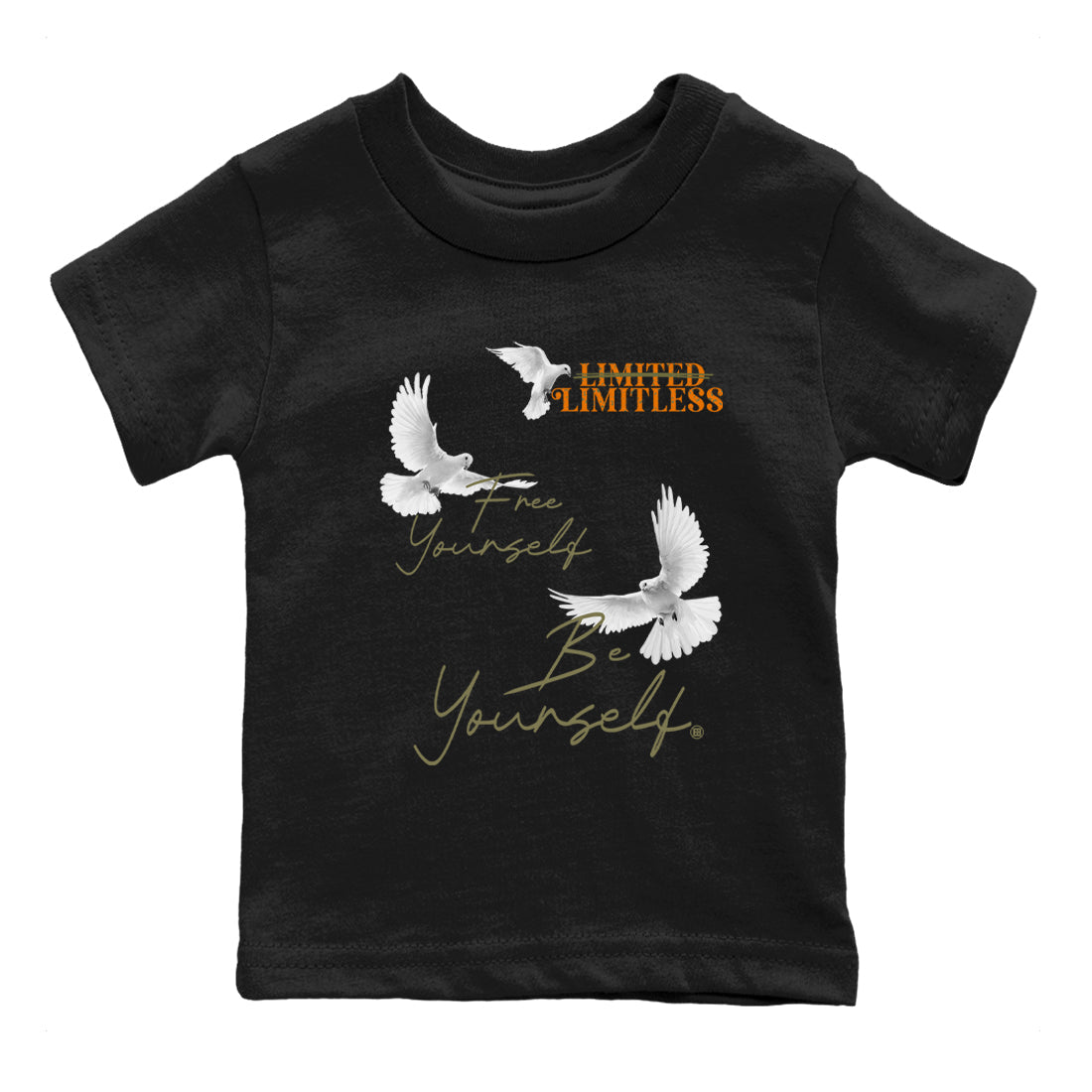 5s Olive shirts to match jordans Free Yourself Be Yourself sneaker match tees Air Jordan 5 Olive match shoes to clothes SNRT Sneaker Tees Youth Baby Black 2 tee