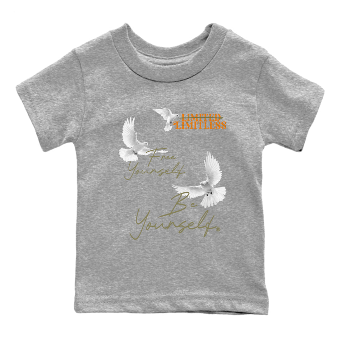 5s Olive shirts to match jordans Free Yourself Be Yourself sneaker match tees Air Jordan 5 Olive match shoes to clothes SNRT Sneaker Tees Youth Baby Heather Grey 2 tee