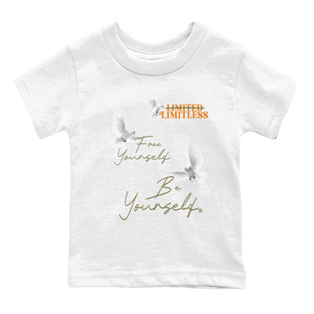 5s Olive shirts to match jordans Free Yourself Be Yourself sneaker match tees Air Jordan 5 Olive match shoes to clothes SNRT Sneaker Tees Youth Baby White 2 tee