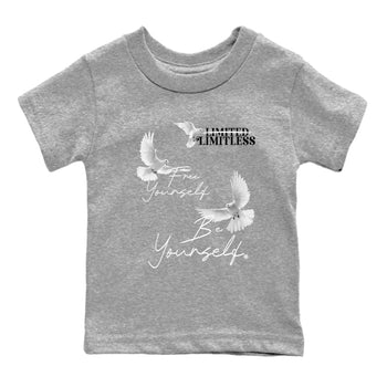 5s White Black shirts to match jordans Free Yourself Be Yourself sneaker match tees Air Jordan 5 White Black match shoes to clothes SNRT Sneaker Tees Youth Baby Heather Grey 2 tee
