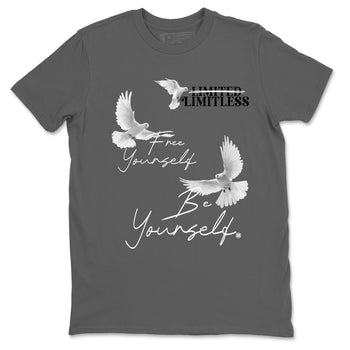 5s White Black shirts to match jordans Free Yourself Be Yourself sneaker match tees Air Jordan 5 White Black match shoes to clothes SNRT Sneaker Tees unisex cotton Cool Grey 2 shirts