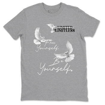 5s White Black shirts to match jordans Free Yourself Be Yourself sneaker match tees Air Jordan 5 White Black match shoes to clothes SNRT Sneaker Tees unisex cotton Heather Grey 2 shirts