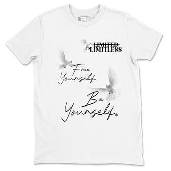5s White Black shirts to match jordans Free Yourself Be Yourself sneaker match tees Air Jordan 5 White Black match shoes to clothes SNRT Sneaker Tees unisex cotton White 2 shirts