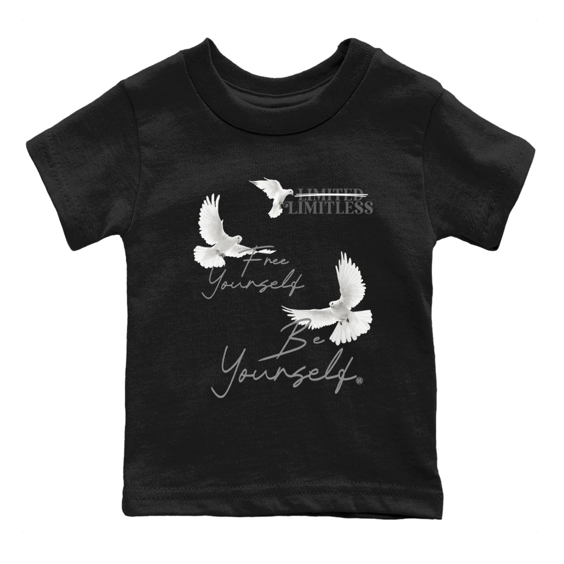 9s Cool Grey shirts to match jordans Free Yourself Be Yourself sneaker match tees Air Jordan 9 Cool Grey match shoes to clothes SNRT Sneaker Tees Youth Baby Black 2 tee