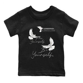 9s Cool Grey shirts to match jordans Free Yourself Be Yourself sneaker match tees Air Jordan 9 Cool Grey match shoes to clothes SNRT Sneaker Tees Youth Baby Black 2 tee