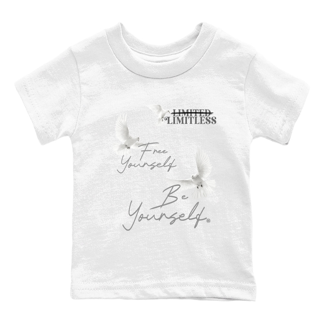 9s Cool Grey shirts to match jordans Free Yourself Be Yourself sneaker match tees Air Jordan 9 Cool Grey match shoes to clothes SNRT Sneaker Tees Youth Baby White 2 tee