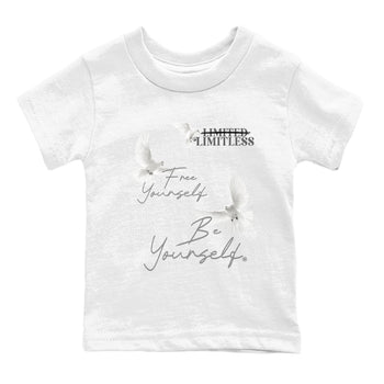 9s Cool Grey shirts to match jordans Free Yourself Be Yourself sneaker match tees Air Jordan 9 Cool Grey match shoes to clothes SNRT Sneaker Tees Youth Baby White 2 tee