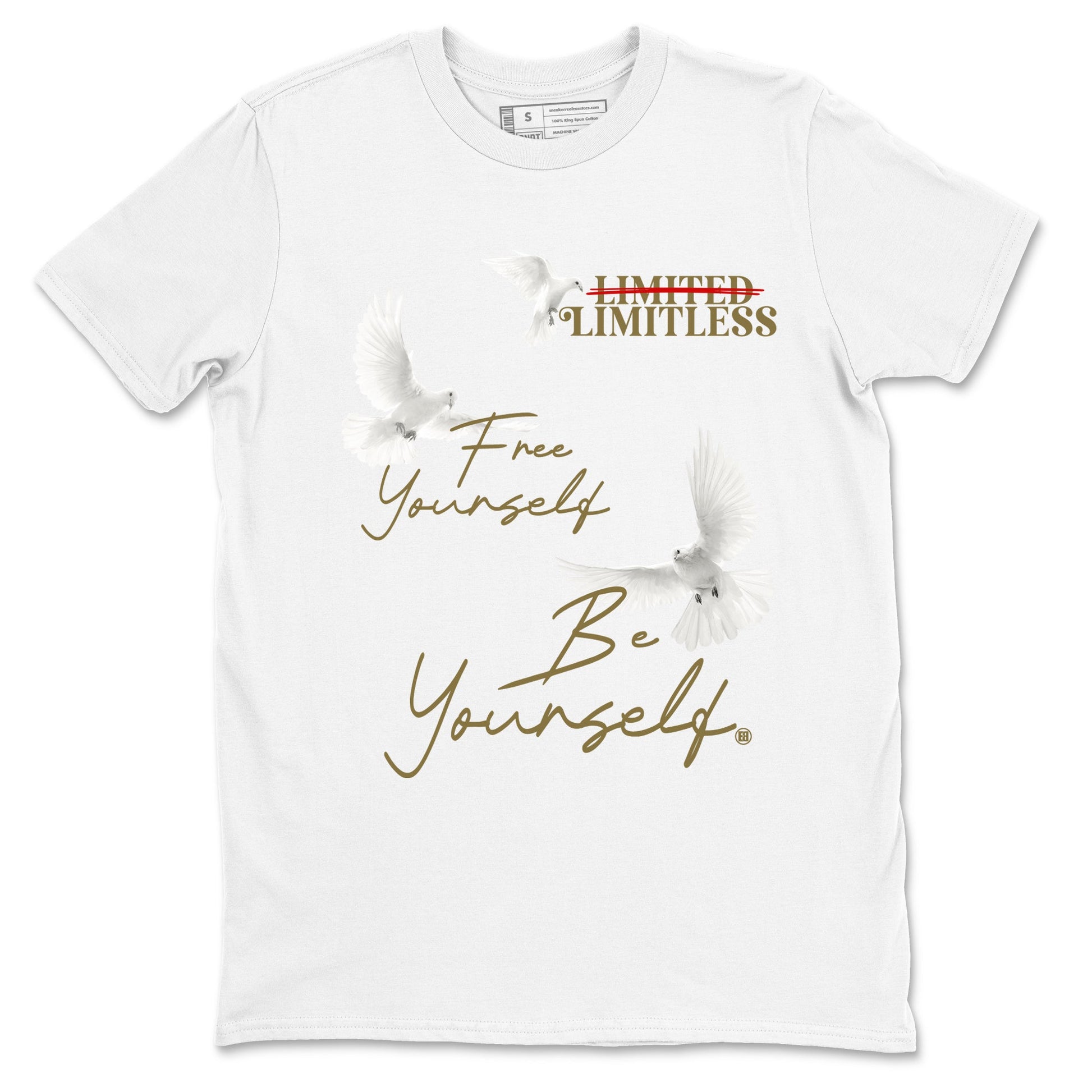 9s Olive shirts to match jordans Free Yourself Be Yourself sneaker match tees Air Jordan 9 Olive match shoes to clothes SNRT Sneaker Tees unisex cotton White 2 shirts