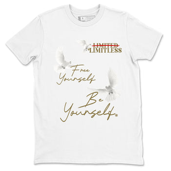 9s Olive shirts to match jordans Free Yourself Be Yourself sneaker match tees Air Jordan 9 Olive match shoes to clothes SNRT Sneaker Tees unisex cotton White 2 shirts