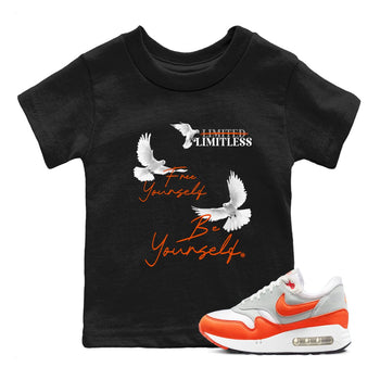 Air Max 1 OG '86 'Summit White and Cosmic Clay shirts to match jordans Free Yourself Be Yourself sneaker match tees Air Max 1 Cosmic Clay match shoes to clothes SNRT Sneaker Tees Youth Baby Black 1 tee