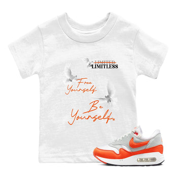 Air Max 1 OG '86 'Summit White and Cosmic Clay shirts to match jordans Free Yourself Be Yourself sneaker match tees Air Max 1 Cosmic Clay match shoes to clothes SNRT Sneaker Tees Youth Baby White 1 tee
