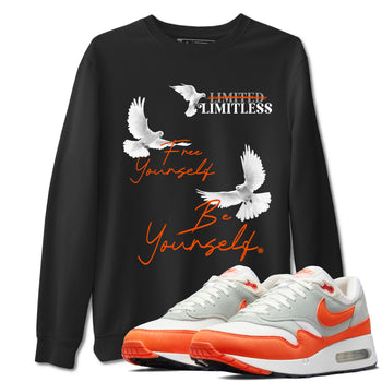 Air Max 1 OG '86 'Summit White and Cosmic Clay shirts to match jordans Free Yourself Be Yourself sneaker match tees Air Max 1 Cosmic Clay match shoes to clothes SNRT Sneaker Tees unisex cotton Black 1 shirts