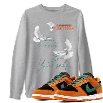 Dunk Low Ceramic shirts to match jordans Free Yourself Be Yourself sneaker match tees Dunk Ceramic match shoes to clothes SNRT Sneaker Tees unisex cotton Heather Grey 1 shirts