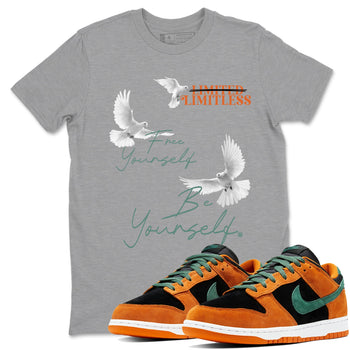 Dunk Low Ceramic shirts to match jordans Free Yourself Be Yourself sneaker match tees Dunk Ceramic match shoes to clothes SNRT Sneaker Tees unisex cotton Heather Grey 1 shirts