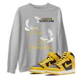 Dunk High Wu Tang shirts to match jordans Free Yourself Be Yourself sneaker match tees Dunk High Wu Tang match shoes to clothes SNRT Sneaker Tees unisex cotton Heather Grey 1 shirts