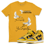 Dunk High Wu Tang shirts to match jordans Free Yourself Be Yourself sneaker match tees Dunk High Wu Tang match shoes to clothes SNRT Sneaker Tees unisex cotton Gold 1 shirts